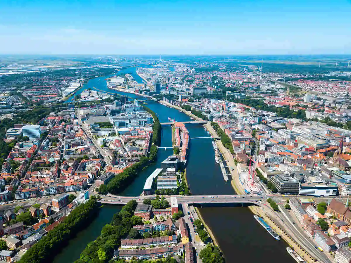 Bremen Altstadt Luftaufnahme